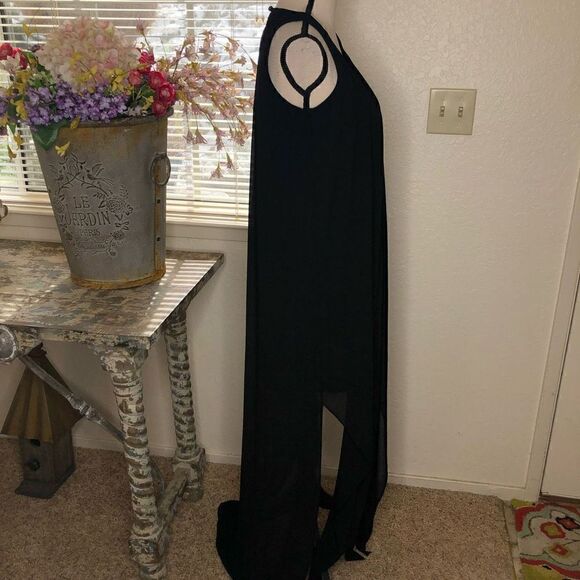Michael Michael Kors Black Chiffon Witchy, Maxi Dress - Picture 3 of 14